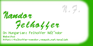 nandor felhoffer business card